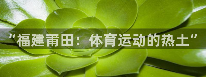 球客岛：“福建莆田：体育运动的热土”
